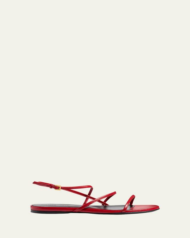 Strappy Leather Flat Sandals